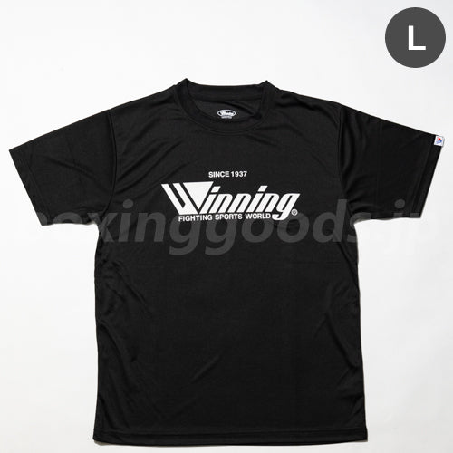ウイニング　ロゴドライTシャツ　Lサイズ　ブラック
