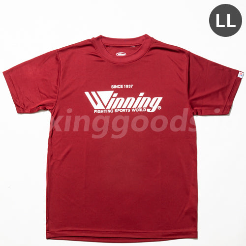 ウイニング　ロゴドライTシャツ　ＬLサイズ　エンジ