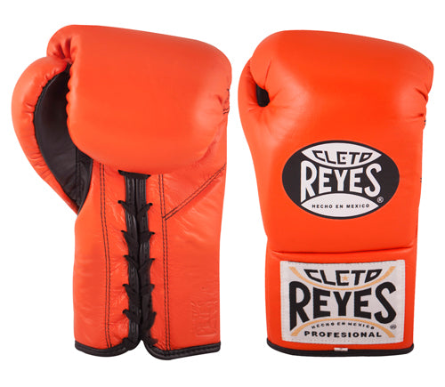 【Reyes/レイジェス】　プロ試合用ボクシンググローブ８オンス　オレンジ