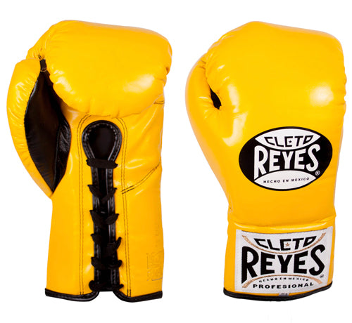 (在庫処分セール) Reyes/レイジェス　プロ試合用ボクシンググローブ　８オンス　イエロー