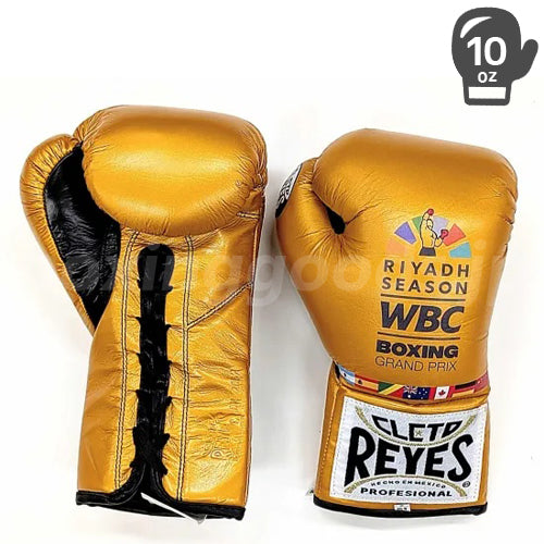 Reyes/レイジェス　プロ試合用ボクシンググローブ　１０オンス　WBCリヤドシーズングランプリ　ゴールド