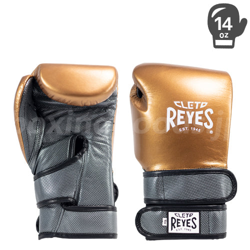 Reyes/レイジェス　トレーニング用ボクシンググローブ１４オンス　ダブルループ式　コッパー×オックスフォードグレー