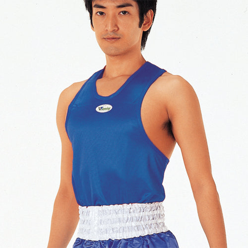 Winning/ウイニング　ランニングシャツ(背面ヘラクレスタイプ)　M・L統一サイズ　ブルー