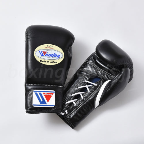 (入荷待ち商品／納期約３〜４か月) Winning/ウイニング　プロ試合用ボクシンググローブ８オンス　ブラック