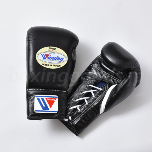 (入荷待ち商品／納期約５〜６か月) Winning/ウイニング　プロ試合用ボクシンググローブ１０オンス　ブラック