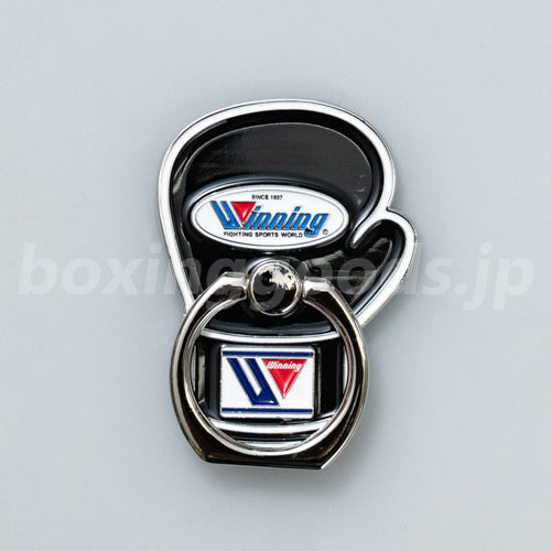 Winning/ウイニング　スマホリング　ブラック×シルバー